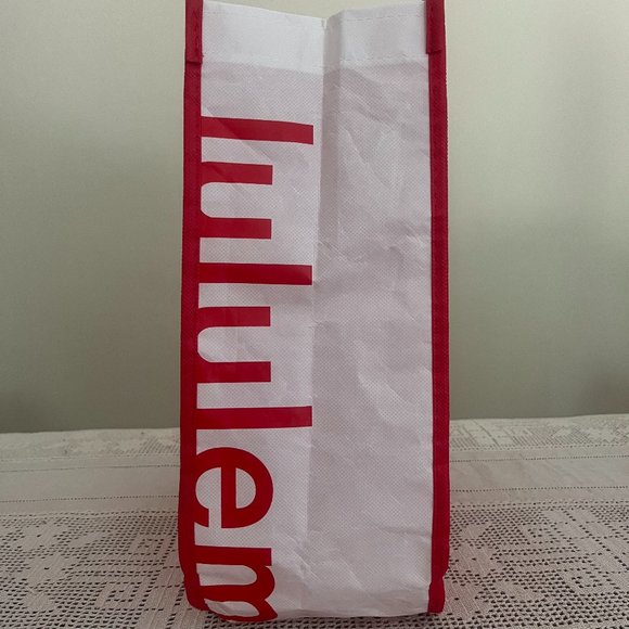Lululemon red & white large reusable tote bag - Picture 5 of 6